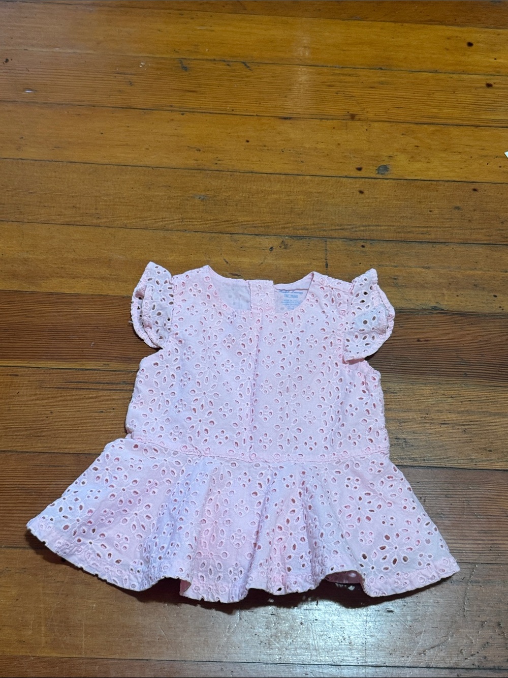 Ralph Lauren Pale Pink Eyelet Flutter Dress